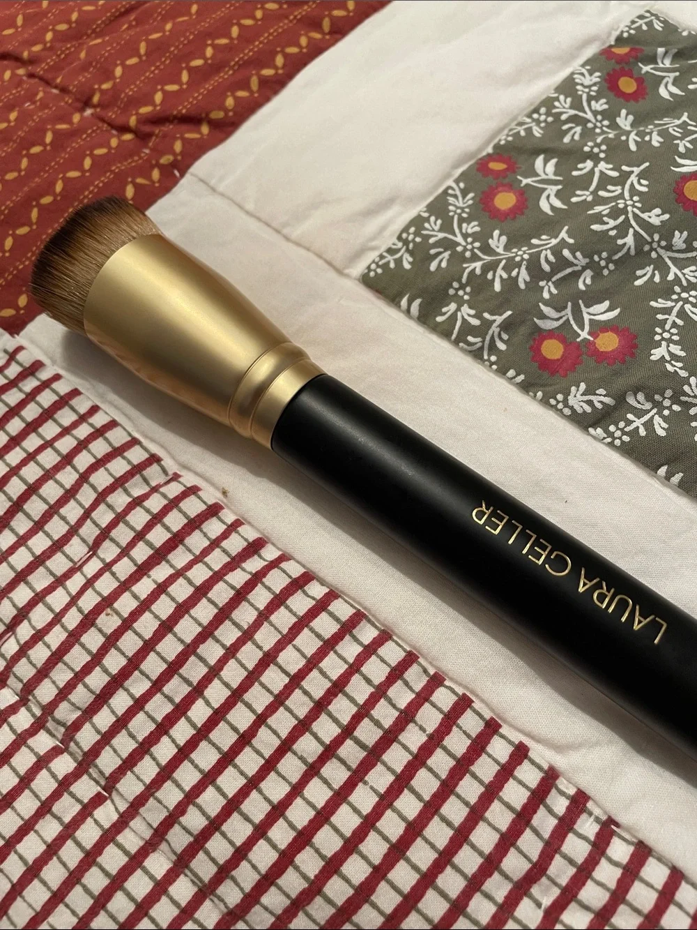 Set of 3 Cosmetic Brushes, one Lancôme, one Laura Geller & one Elf